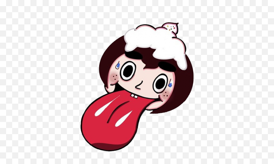 Drawn Tongue Bitten Lip - Tongue Emoji,Biting Lip Emoji
