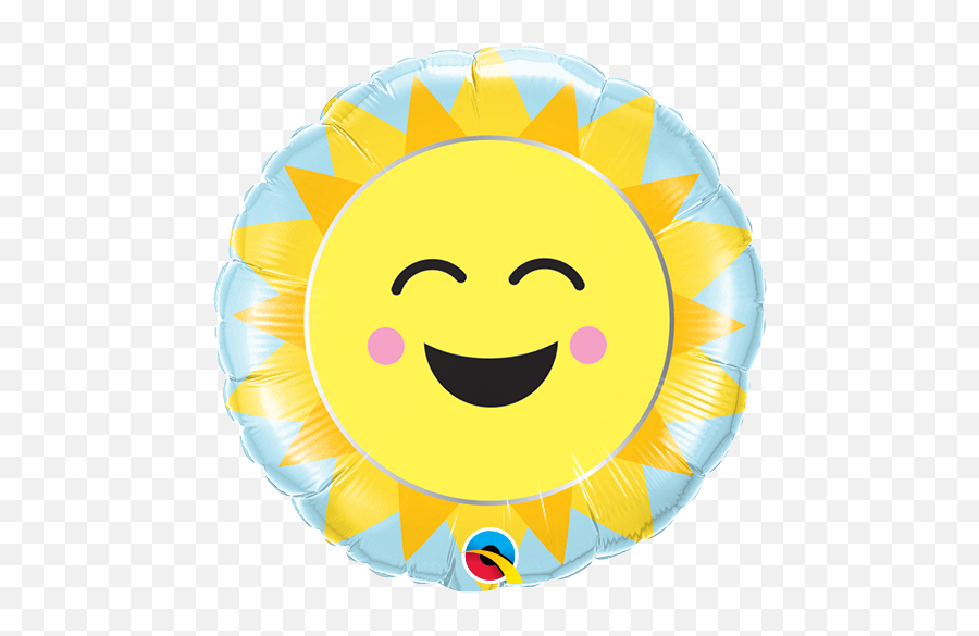 9 Round Sunshine Rainbow Foil - Gender Reveal He Or She Emoji,Sunshine Emoticon