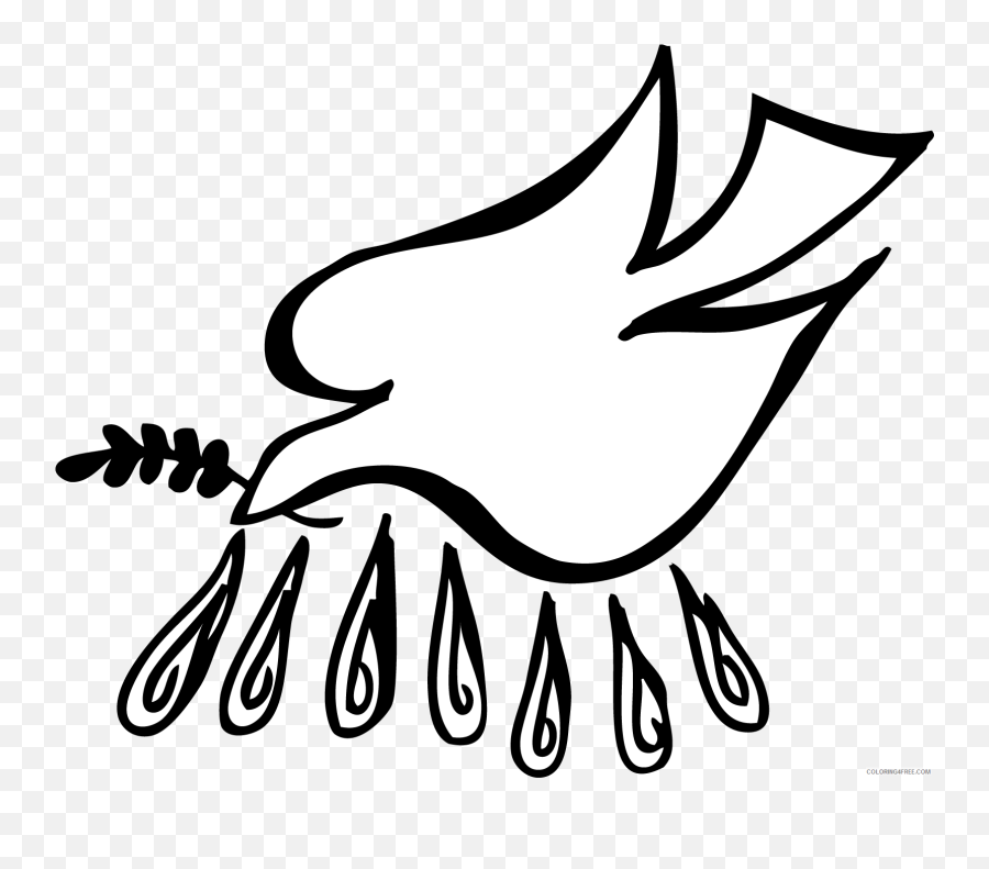Holy Spirit Dove Coloring Pages Dove Holy Spirit Symbols - Clip Art Holy Spirit Emoji,Spirit Emoji