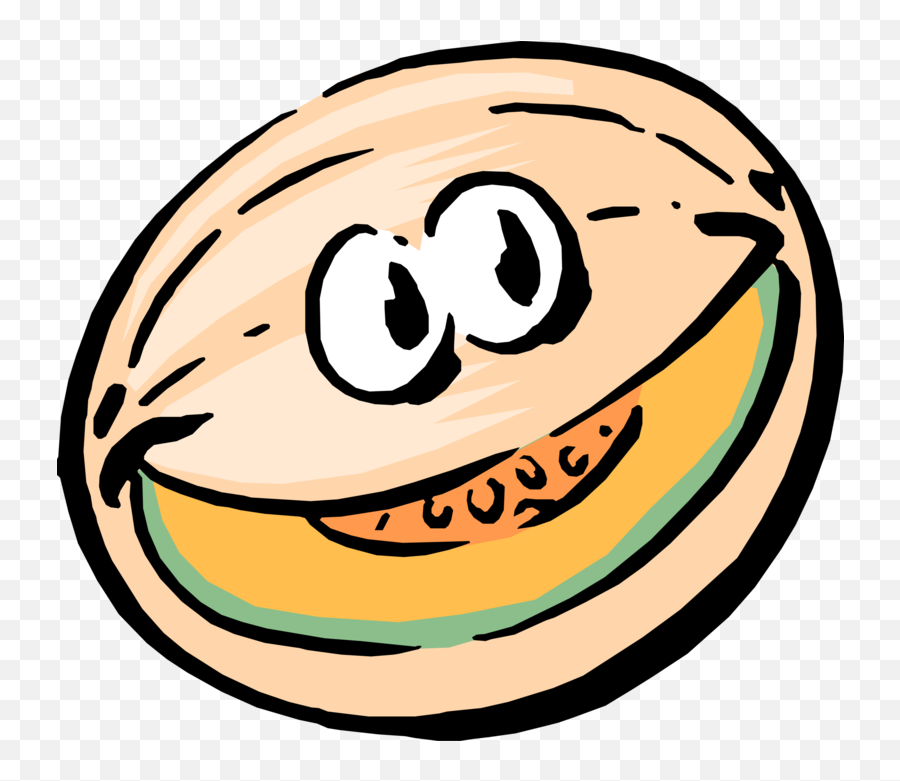 Humanoid Cantaloupe Muskmelon Fruit - Dibujo De Melon Caricatura Emoji,Cantelope Emoticon