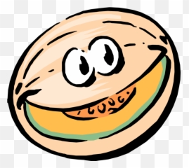 Humanoid Cantaloupe Muskmelon Fruit - Dibujo De Melon Caricatura Emoji,Cantelope Emoticon