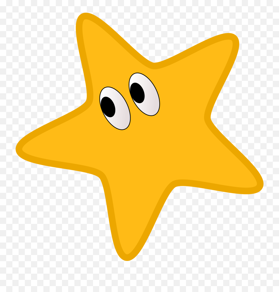 Yellow Star With Eyes Clipart - Star With Eyes Clipart Emoji,Red With Yellow Star Emoticon
