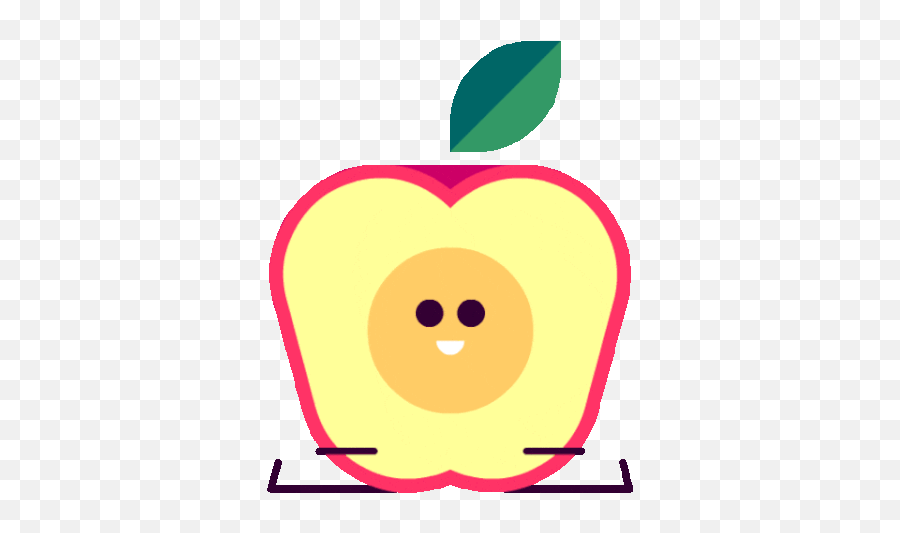 Apple Doing The Splits Nods Yes Gif - Foodies Apple Happy Animated Apple Gif Png Emoji,Yes Emoticon Gif