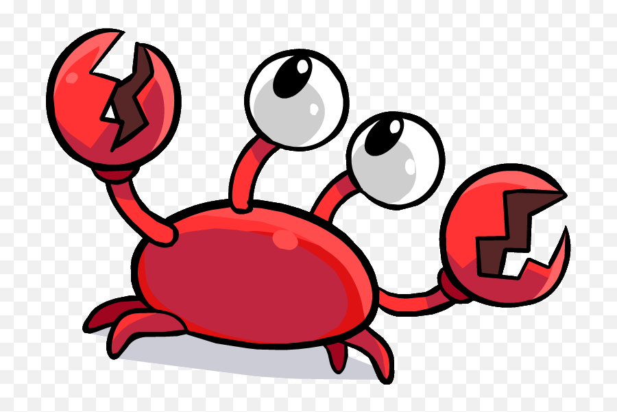 Klutzy The Crab - Cartoon Transparent Crab Png Emoji,Crab Emoticon Emote