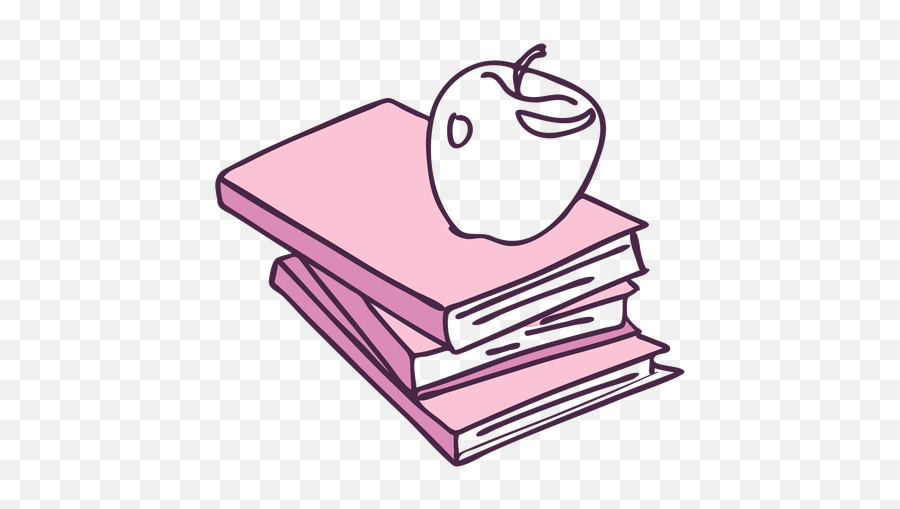 Apple Cut Hand Drawn - Book Doodle Png Emoji,Emojis Librospng