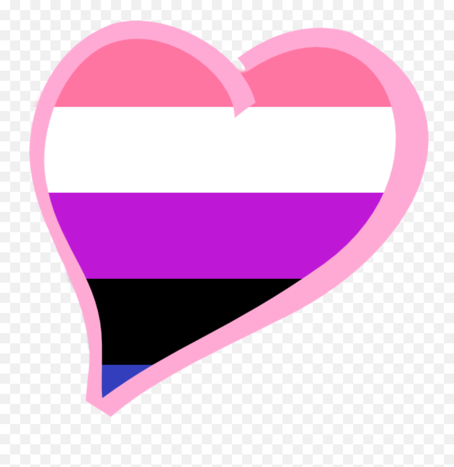 Genderfluid Sticker - Girly Emoji,Genderfluid Heart Emoji