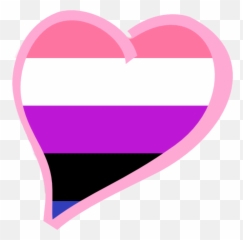 Genderfluid Sticker - Girly Emoji,Genderfluid Heart Emoji