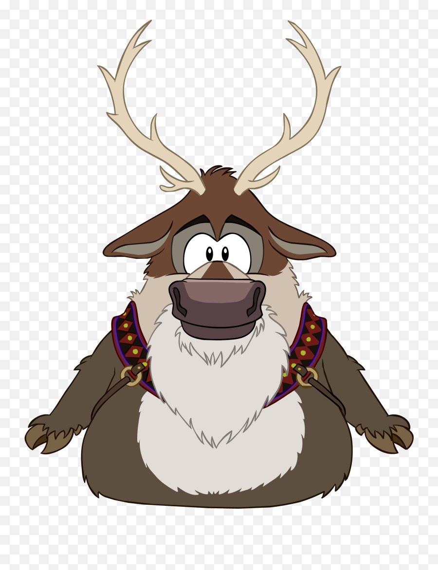 Frozen Clipart Sven - Sven Club Penguin Png Download Disfraz Sven Frozen Emoji,Emoticon Nieve