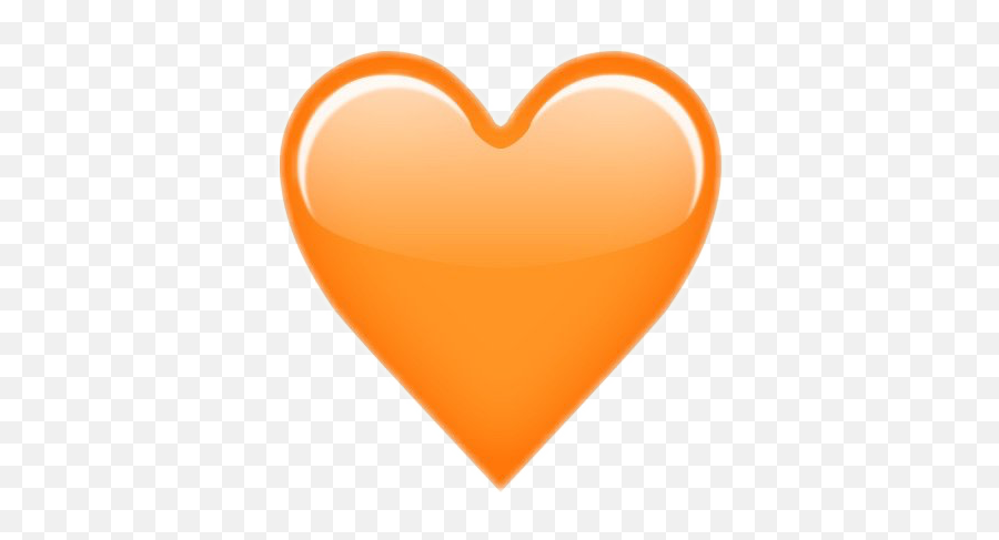 Orange Heart Emoji Sticker - Heart Orange Emoji Png,Orange Heart Emoji