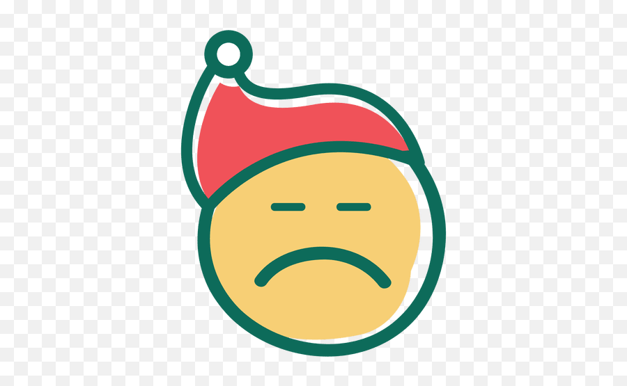 Entrecerrar Los Ojos Fruncir El Ceño Cara Sombrero De Santa - Happy Emoji,Sombrero Emoji