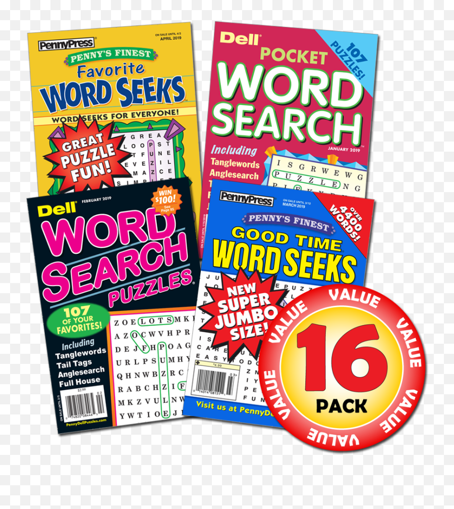 Penny Dell Favorite Word Seek 16 - Pack By Penny Press And Dell Magazines Emoji,Sofia Emotions Book