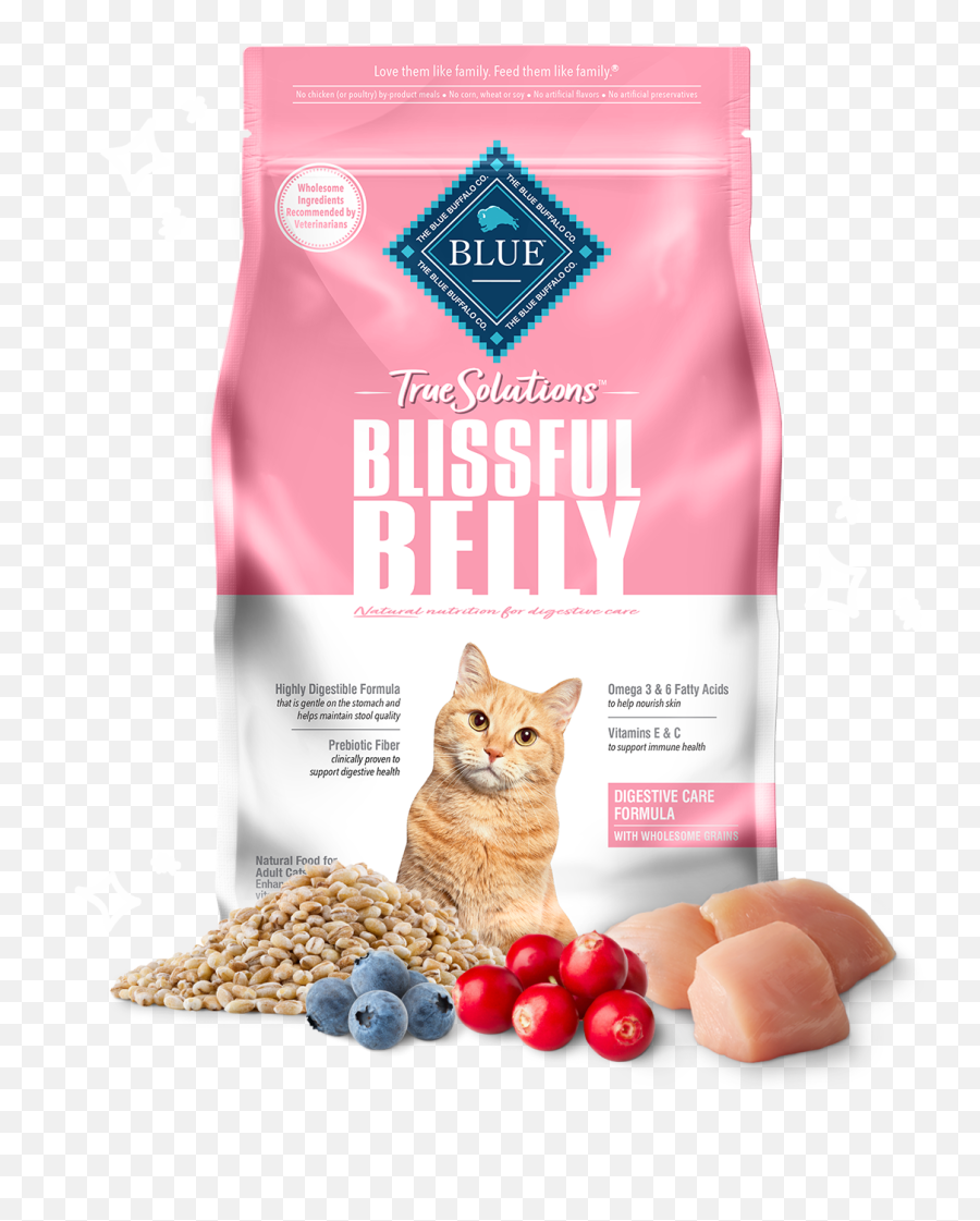 Blue True Solutions Blissful Belly Blue Buffalo Emoji,Emotion Pets Cherry The Cat Like Toy