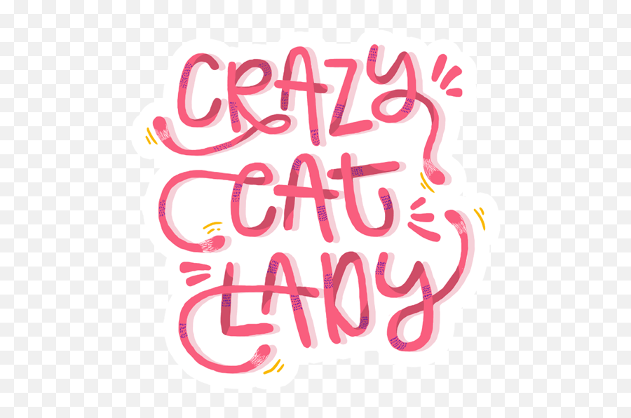 Crazy Cat Lady Sticker - Just Stickers Emoji,Crazy Cat Lady Emoticon