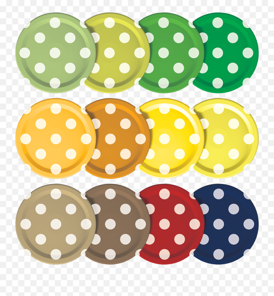 Dotted Canning Jar Lids - Set Of 12 Emoji,Emotions With Mason Jars And Water