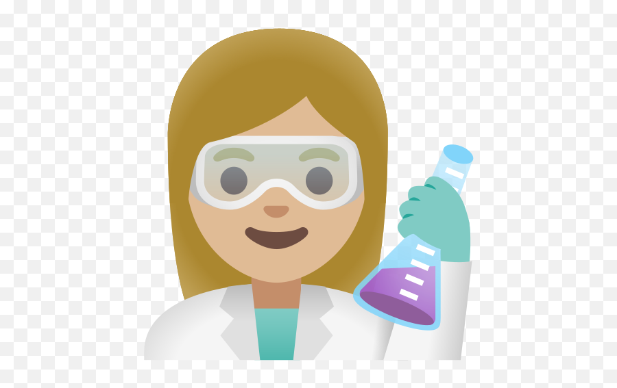 U200d Woman Scientist Medium - Light Skin Tone Emoji Test Tube,Research Emoji