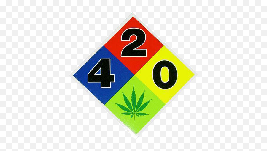 420 Hazard Sign Sticker - Hemp Emoji,Weed Emoji Facebook