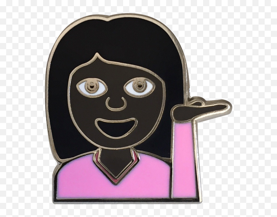 Hey Girl Emoji Pin - Happy,Bee Needle Emoji