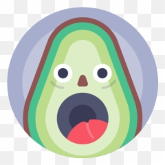Avatar Avocado Food Scream Free Icon - Avocado Screaming Emoji,Food Emoticons Text