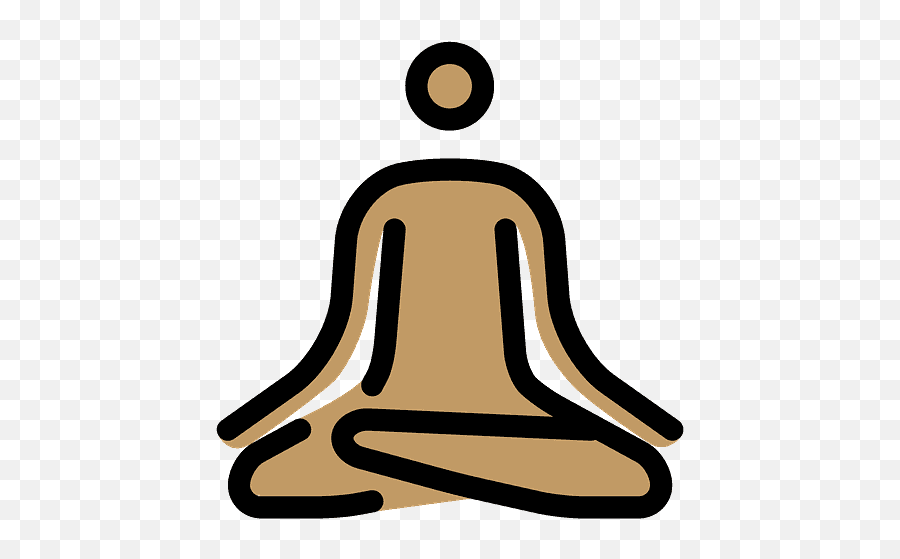 Person In Lotus Position Emoji Clipart - Human Skin Color,Lotus Emoji