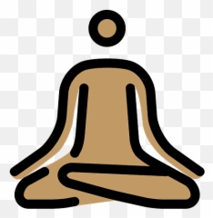 Person In Lotus Position Emoji Clipart - Human Skin Color,Lotus Emoji