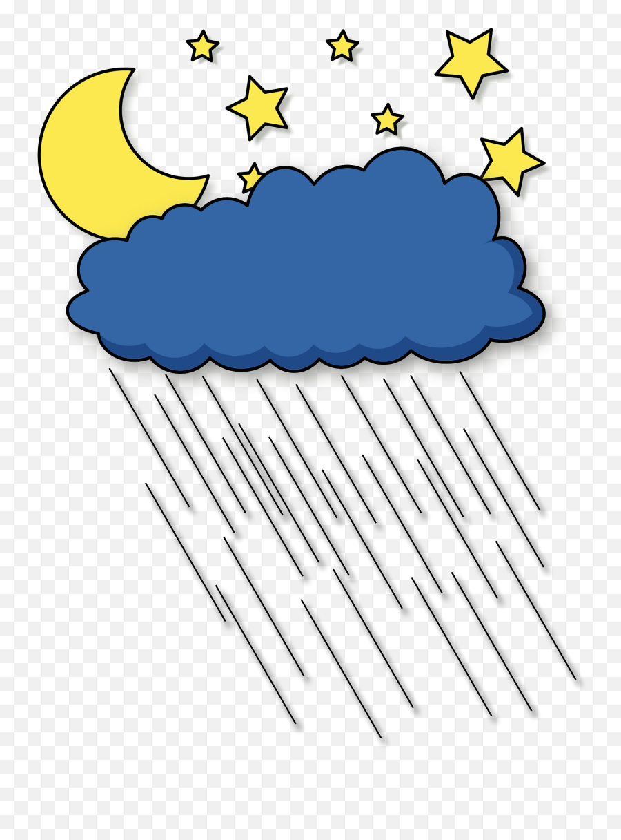 Rainy Night Clipart Free Download Transparent Png Creazilla - Night Rain Clip Art Emoji,Night Emoji