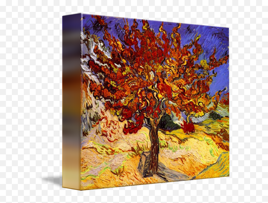 Vincent Van Gogh Mulberry Tree Painting - Vincent Van Gogh Mulberry Tree Emoji,Trees Emotion Paintings Van Gogh