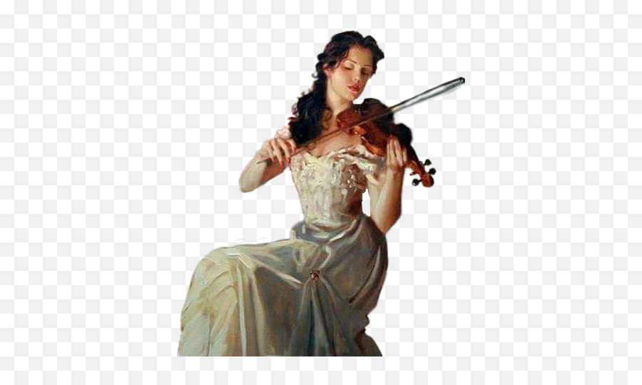 Violinist Woman Music - Richard Johnson Paints Emoji,Violin Emoji Stickers