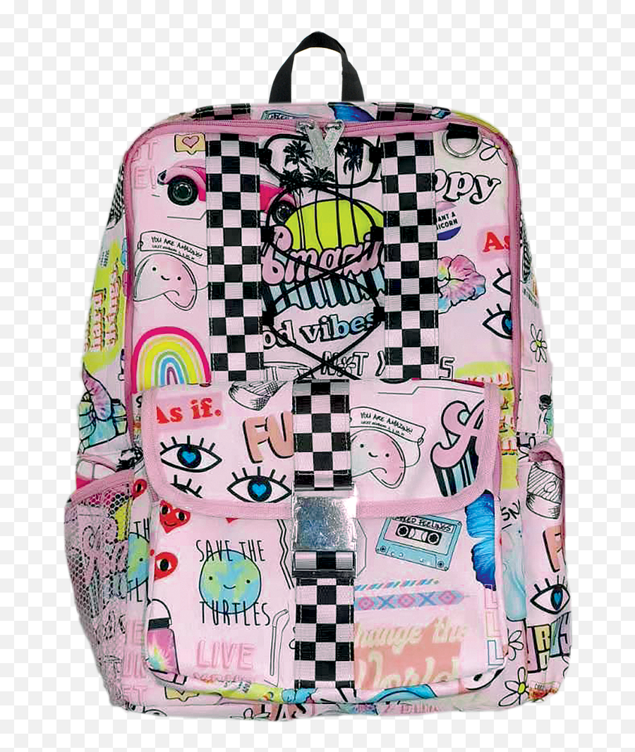 Tween Bags - Speed Demons Checkers Complete Skateboard Black White Emoji,Emoji Holograph Backpack