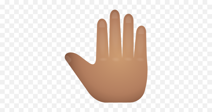 Raised Back Of Hand Medium Skin Tone Icon - Sign Language Emoji,Mermaid Emojis Android