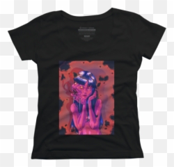 Comic Womenu0027s Scoop Neck T - Shirts Design By Humans Emoji,Devil Emoji Jack O Lantern