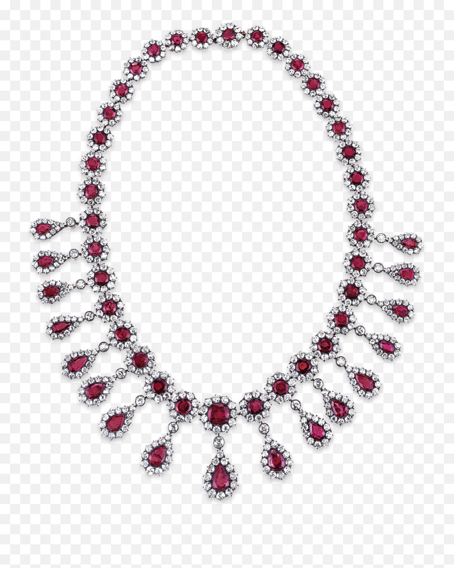 Antique Burma Ruby And Diamond Necklace Emoji,Necklace For Emotions