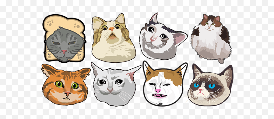 Sad Cat Meme Transparent - Cat Cursors Emoji,Sad Cat Meme Emoji