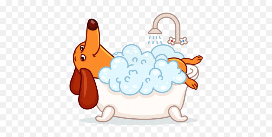 Salchicha Dog - Telegram Animated Stickers On Behance Happy Emoji,Bathtub Emoji Clipart