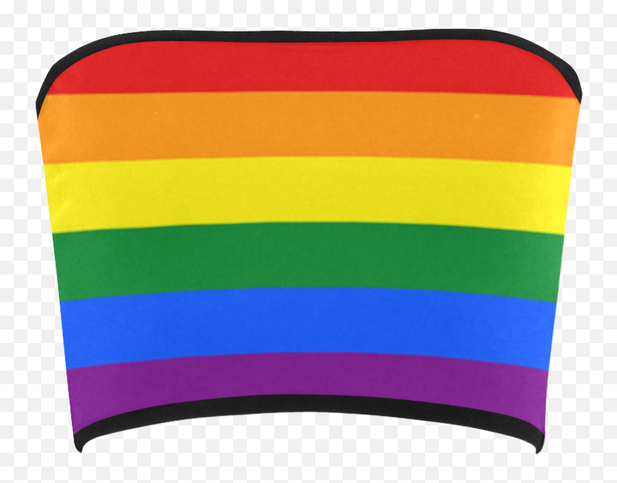 Gay Pride Rainbow Flag Stripes Bandeau - Pride Rainbow Top Emoji,Rainbow Flag Facebook Emoticon 2017