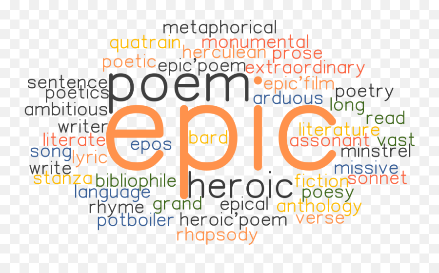 Epic Synonyms And Related Words What Is Another Word For - Dot Emoji,Poems Emotions