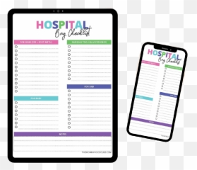 A Realistic And Totally Practical Hospital Bag Checklist - Simple Printable Hospital Bag Checklist Emoji,Mixed Emotions Grab Bag