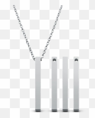 Silver 3d Bar Necklace - Necklace Emoji,Cute Best Frieds Emojis Neckclase