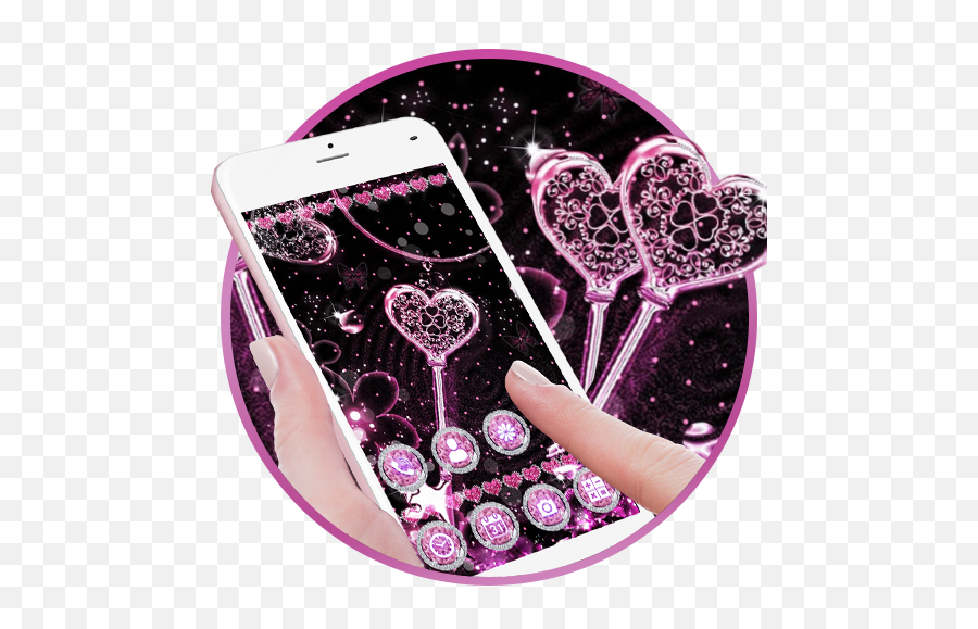 Pink Black Launcher Theme Live Hd Wallpapers - Apps On Emoji,Send Emojis Messenger Lollipop Oneplus