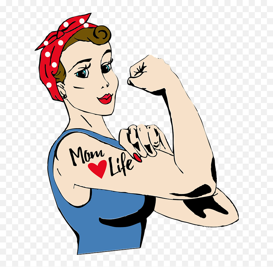 Rosie The Riveter Clipart - Working Mother Clipart Emoji,Rosie The ...