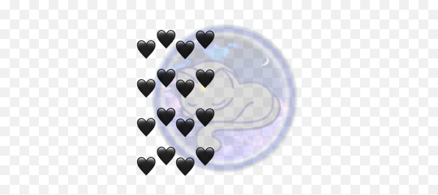 Bandana Black Hearts Nightdesign Emoji,Png Heart Emoji Overlay