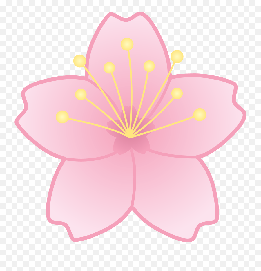 Cherry Blossom Flowers Emoji - Cherry Blossom Flower Clipart,Cherry Emoji