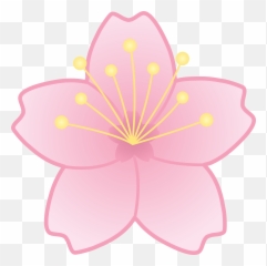 Cherry Blossom Flowers Emoji - Cherry Blossom Flower Clipart,Cherry Emoji