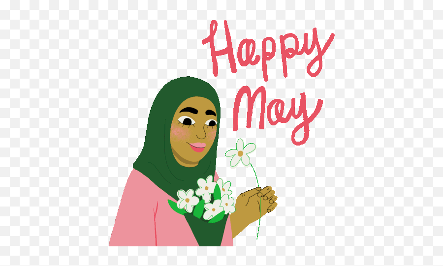 Happy May Flower Sticker - Happy May Flower May Flowers Emoji,Flower Bundle Emoji