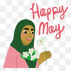 Happy May Flower Sticker - Happy May Flower May Flowers Emoji,Flower Bundle Emoji