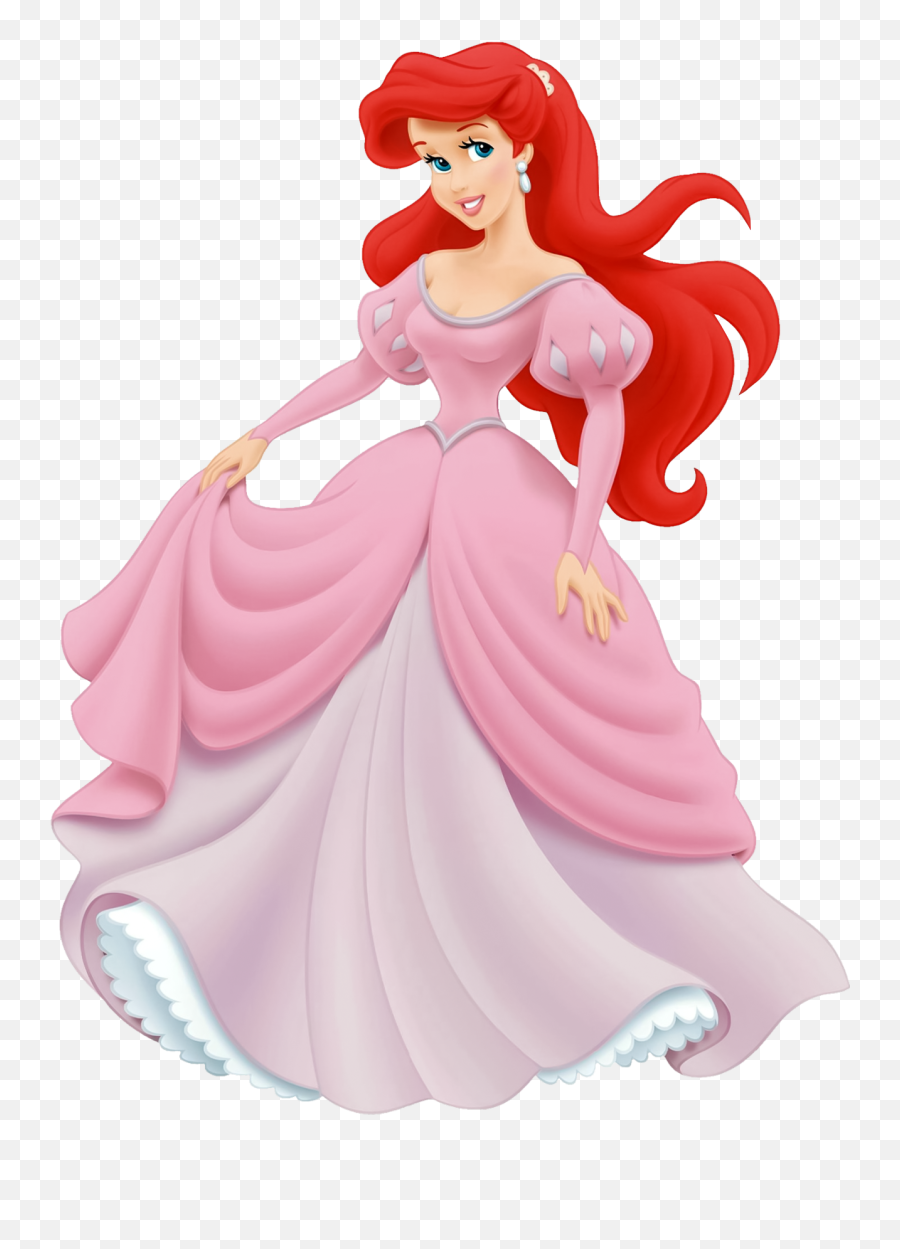 Ariel Pink Dress - Pink Dress Ariel Princess Emoji,Disney Emoji Fabric