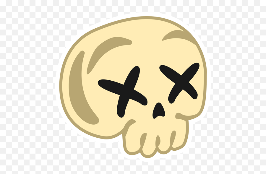 Skull Emoji Dead Sticker - Just Stickers Sticker,Skull Emoji