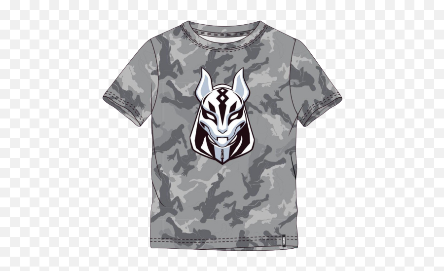 Fortnite Grey Camo Effect T - Shirt Short Sleeve Emoji,Emoji Quilt Cover