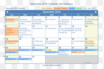 December 2019 Calendar With Holidays - United States December 2019 Calendar With Holidays Emoji,Emoji 2 Pearl Harbor