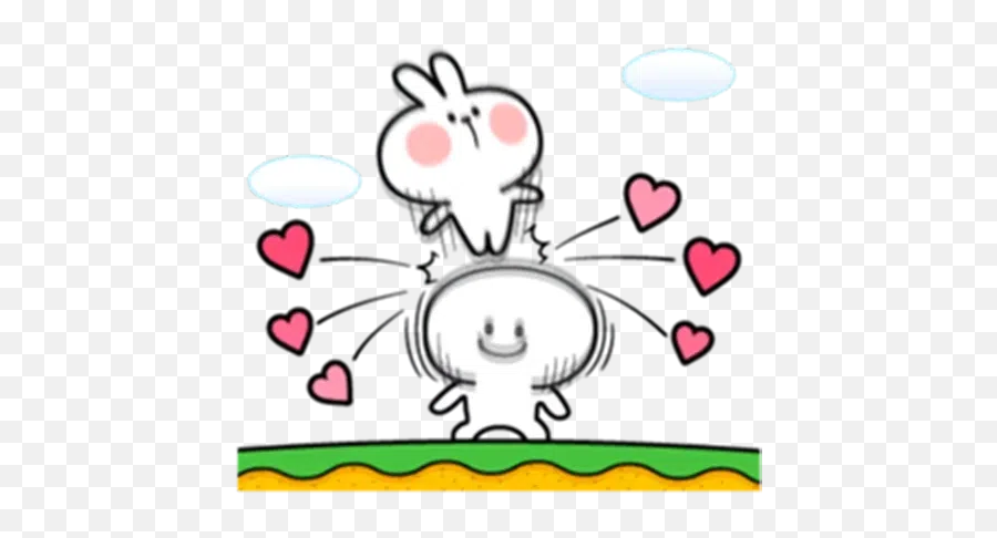 Spoiled Rabbit Whatsapp Stickers - Stickers Cloud Akirambow Spoiled Rabbit Love Emoji,Dancing Rabbit Emoticon