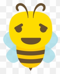 Free Emoji Bee Cartoon Relieved Png - Transparent Angry Bee,Honey Bee Emoji